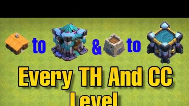 Upgrading Every Townhall And Clancastel in 2 minutes || Clash of clans.