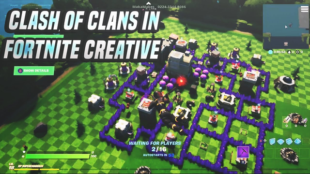 FORTNITE CREATIVE CLASH OF CLANS MAP | CLASH OF CLANS IN FORTNITE MAP