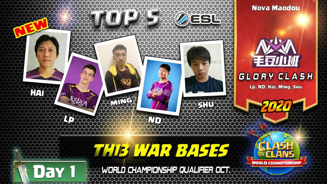 *TOP 5* Nova MaoDou Th13 War Bases / World Championship #5 Qualifier Day 1/ Clash of clans #631