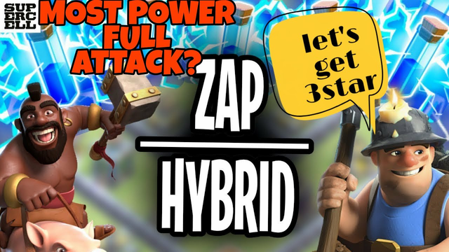 ZAP HYBRID TUTORIAL || MOST POWERFULL TH10 WAR ATTACKS || ETHER GAMING || CLASH OF CLANS
