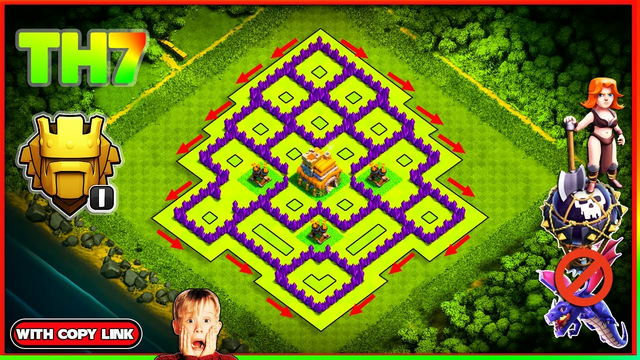 New Town Hall 7 Best Trophy Base In The World || Clash Of Clans