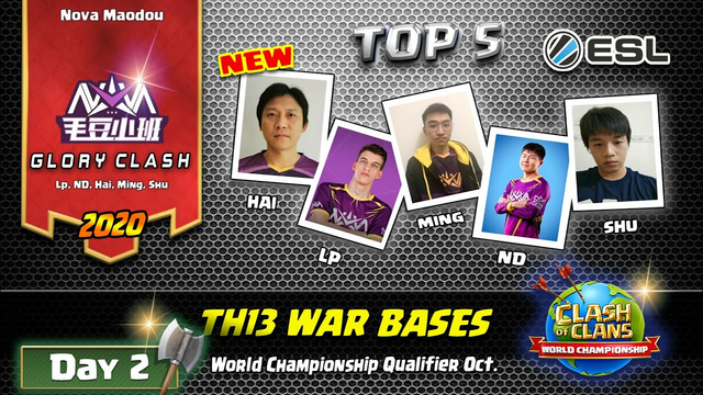 *TOP 5* Nova MaoDou Th13 War Bases / World Championship #5 Qualifier Day 2/ Clash of clans #634