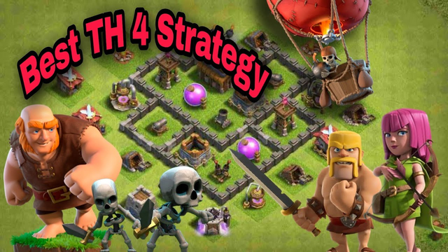 TH 4 Best Strategy || Clash Of Clans || NooB GameR