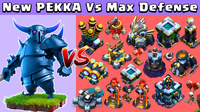 NEW Level 9 PEKKA Vs Max Defenses | Clash of Clans Update