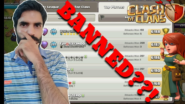 Reason for ID's BAN.....Clash Of Clans....coc.....