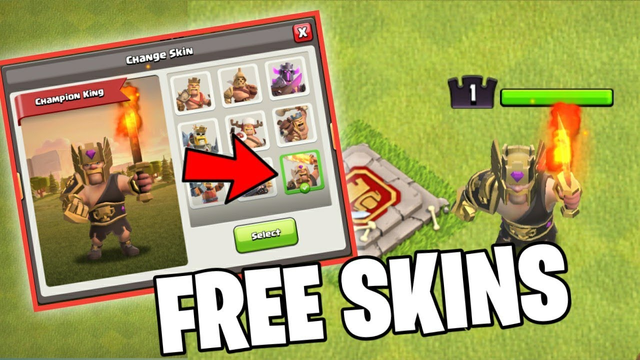 How To Get Free Champion King Skin In Coc || Free Champion King Skin
