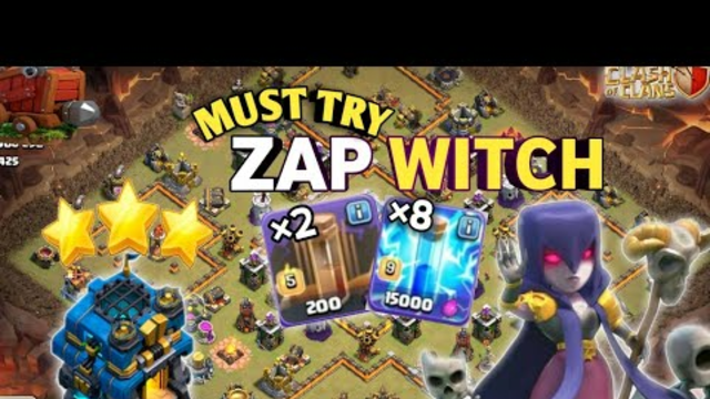New TH12 attack Strategy 2020|TH12 ZapWitch Attack Strategies|Easy 3 star TH12 attack Strategy |CoC