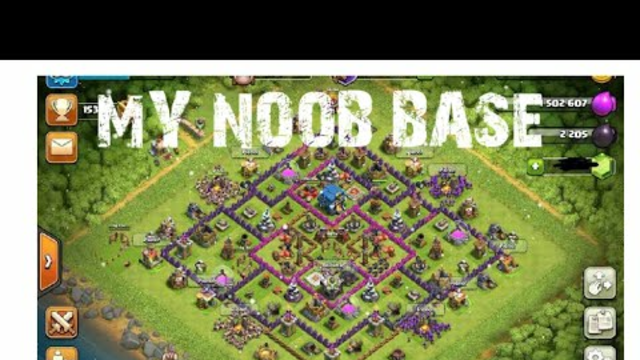 Welome to my noob base!! CLASH OF CLANS