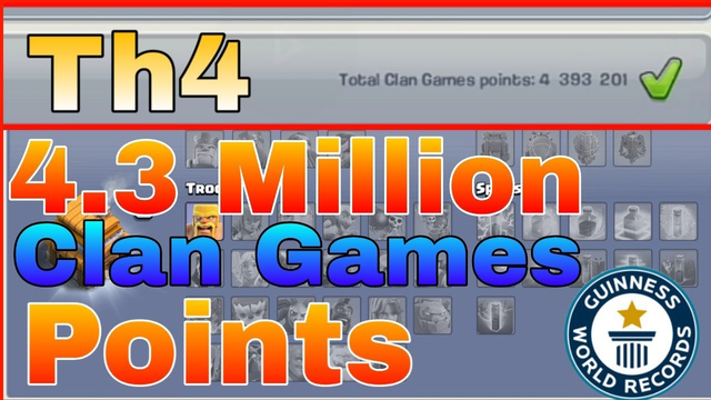 Player With 4.3 million Clan Game Points With Th4 Account How It's Possible........Clash Of Clans !!