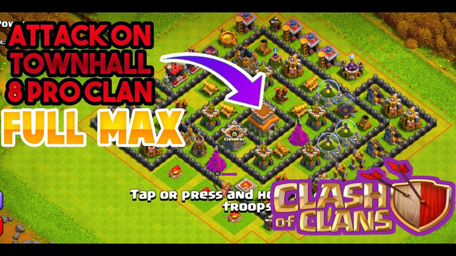 #Skeleton_Barrel#DragonsLair#coc#COC#clash_of_clans||clash of clans attack on 8 Townhall Full Max||