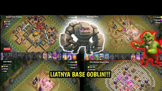 GOWIPE SERANG BASE GOBLIN : GAME PLAY - CLASH OF CLANS