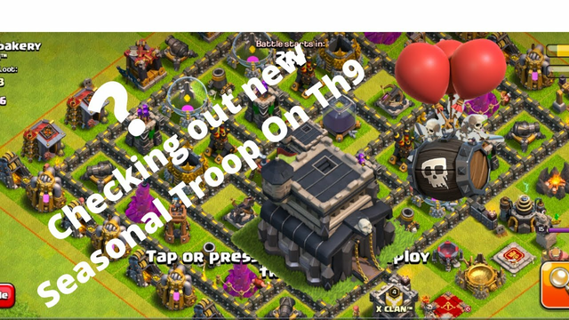 Trying out new Seasonal Troop Of CoC | Skeleton Barrel | Clash Of Clans | Just Gaming |