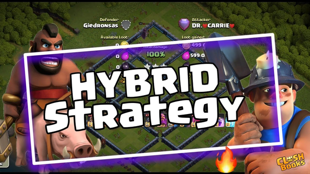 HYBRID TOO GOOD FOR BASES | TH13 TROPHY PUSHING ATTACK STRATEGY | CLASH OF CLANS |