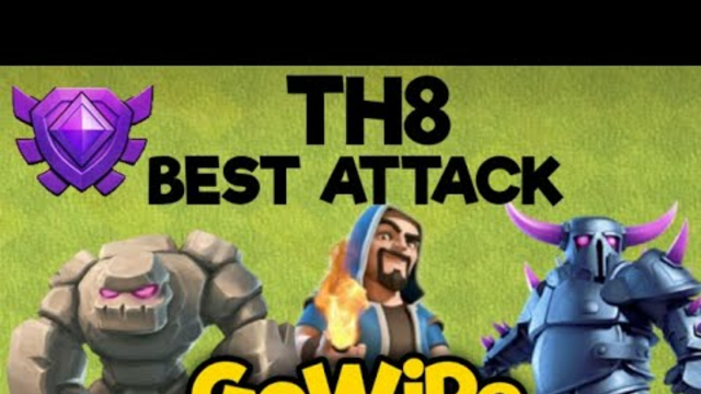 TH8 BEST ATTACK STRATEGY ~GoWiPe~ | Clash of Clans |