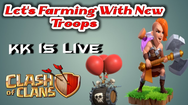 Clash of clans live || farming with new troops ||