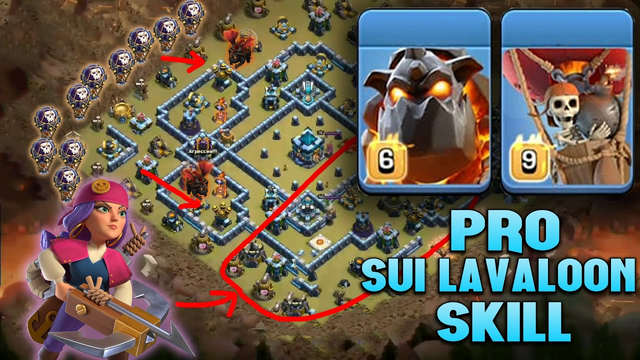 Pro Sui LavaLoon Skill - Most Popular Air 3s War Attack strategy in clash of clans
