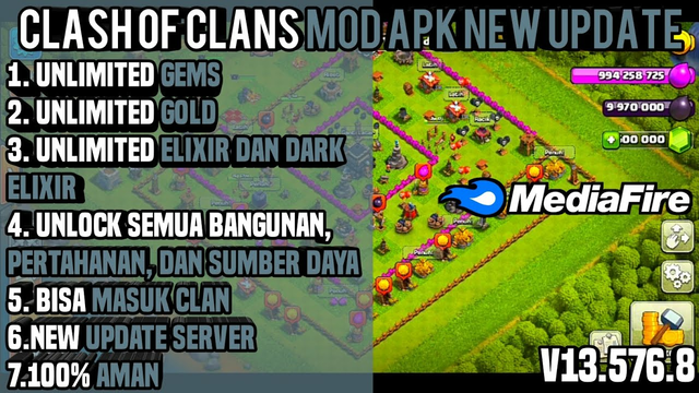 New Update!! Clash of Clans v13.576.8 Mod Apk | Coc Mod Apk Terbaru | Dowload Coc Mod Apk November |