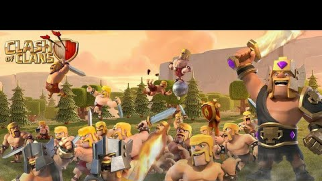 Clash of clans ! Barbarian attack wirh freeze spell
