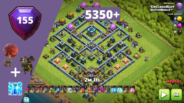 5350+ | ZAP LALO | COMMON CRUSHED BASES | CLASH OF CLANS | TH13