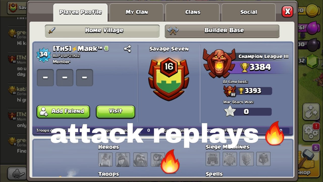 th 5 champion league attack replays - clash of clans - Coc