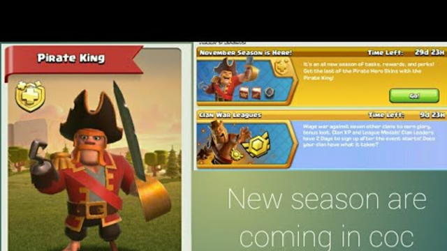 November season are coming in Coc..... clash of clans