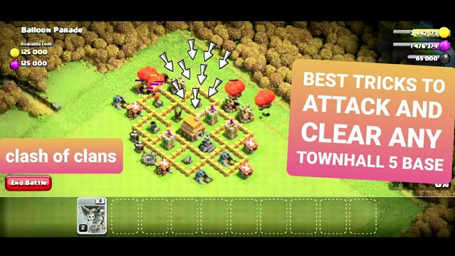 Best Way To Destroy Any TownHall 5 Base In Clash Of Clans #ClashOfClans