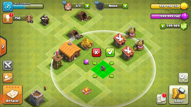 Clash of clans town hall 2 max gameplay / Axu's Gaming /Episode 1