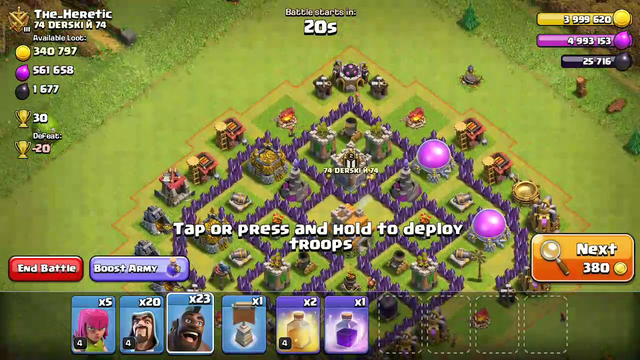 No stopping, Keep going, Keep on attacking, BAM! BAM! BAM! CLASH OF CLANS