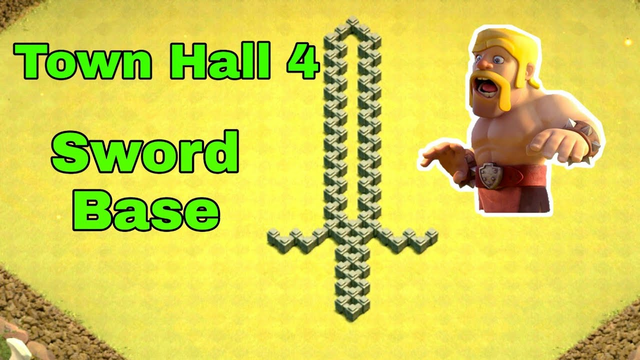 TownHall 4 Sword base...............................clash of clans.COC