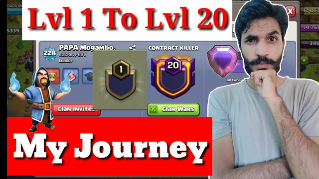 Clan Journey From Level 1 to Level 20...all secrets revealed....Clash of clans...Coc....