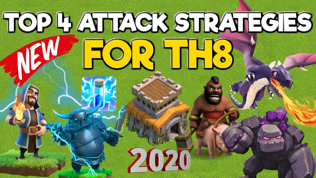 NEW TOP 4 TH8 ATTACK STRATEGIES - Clash of Clans 2020