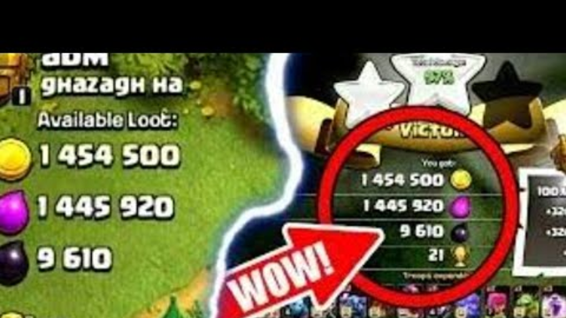 Clash Of Clans Biggest Loot Raids Ever - 1.4+ Million - Gameplay