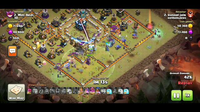 Town hall 13 frozen bowitch attack strategy - clash of clans - no shave november