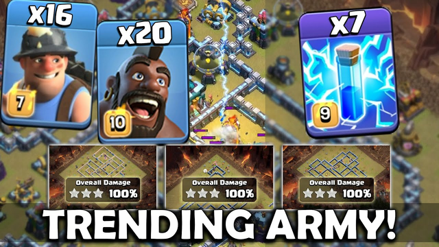 Zap Hybrid Vs TH13 max Bases!! Most Trending Army | TH13 Zap Hog/Miner Strategy | Clash Of Clans