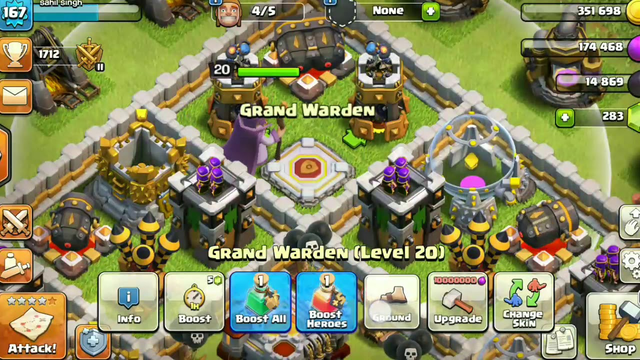 GRAND WARDEN IS DANCING IN VILLAGE//CLASH OF CLANS//