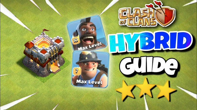 Th-11 Most Powerful Strategy! How to use HYBRID Guide ( Clash of clans)......