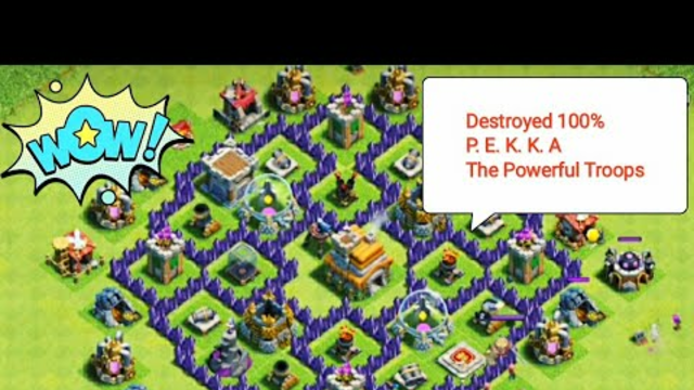 P. E. K. K. A Becomes The Hero of This Battle // Clash of Clans // Destroyed 100% to The Opponent