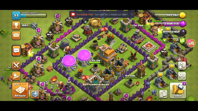 Watch me stream Clash of Clans ID'S NOT ALLOWED on YouTube