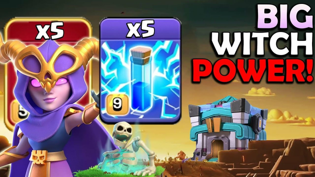 Big Witch Power!! GAME CHANGER Super Witch Combo (Super Witch + Zap + Warden Walk) | Clash Of Clans
