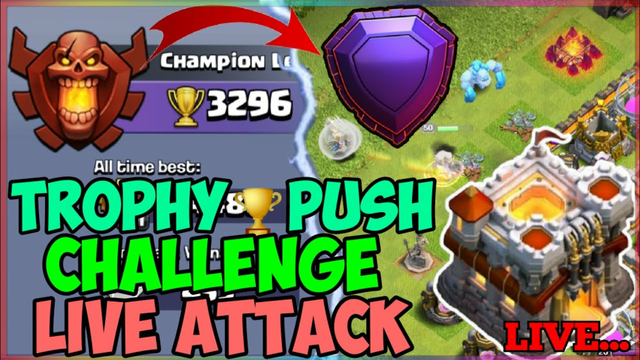 Th11 Trophy Push Live Attack / Challenge/ coc live Clash of Clans Live 2020