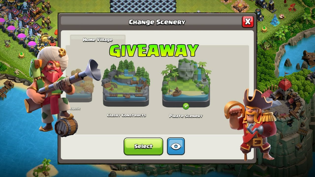 I Got New Scenery ( Pirate Scenery ) in Clash of Clans - COC