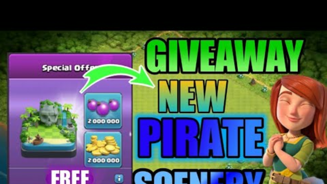 GIVEAWAY...NEW PIRATE SCENERY || CLASH OF CLAN-COC||KH CLASHER