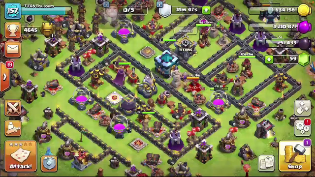 TITAN SHUBHAM IS LIVE IN Clash of clans  and base visit and  clan war preparation