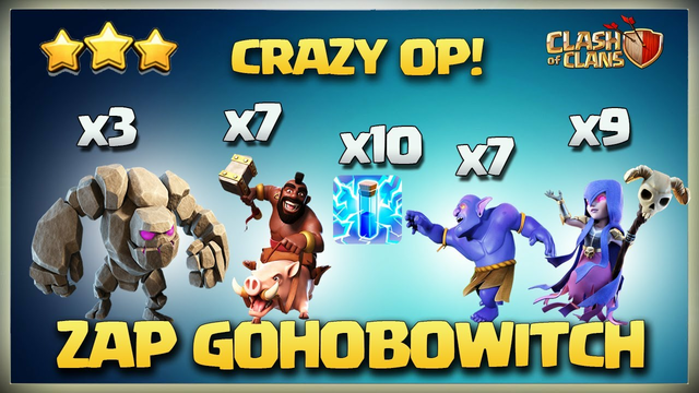 Th11 ZAP GoBoWitch - GoHoWitch - GoHoBoWitch - Best Th11 Zap BoWitch - Th11 Zap Attack Strategy Coc