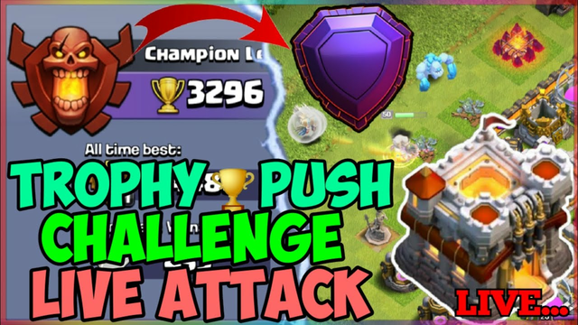 Th11 Trophy Push Live Attack / Challenge/ coc live Clash of Clans Live 2020 / New update CoC Live