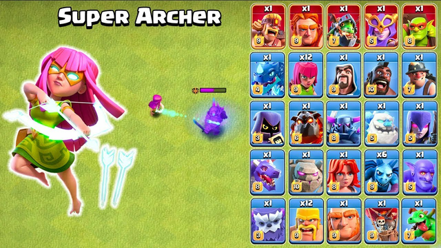Super Archer vs All Troops | Clash of Clans Super Archer Attack