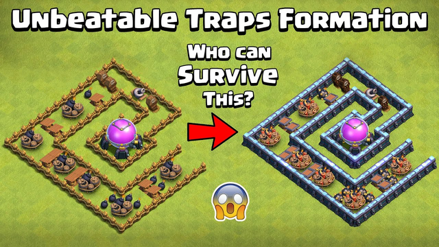 Ultimate TRAPS Formation | Traps Vs All Troops | Clash of Clans