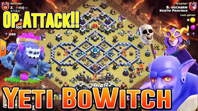 OP!! TH13 YETI BOWITCH Attack Strategy - Best Army For War in Clash of Clans )