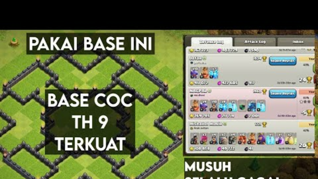 Base COC TH 9 terkuat di dunia anti tembus 100% - Clash of Clans