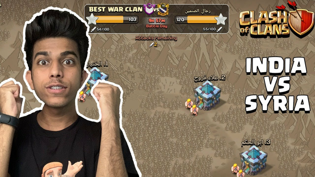 Hard to Win | Live Clan War Clash of Clans - India vs Syria - COC